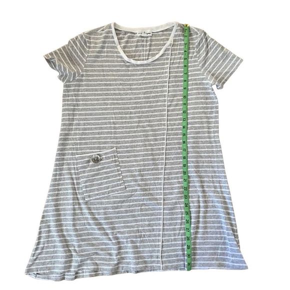Neon Buddha dress Mojave Women Small Gray White Stripe Stretch Cotton Travel - Picture 3 of 8